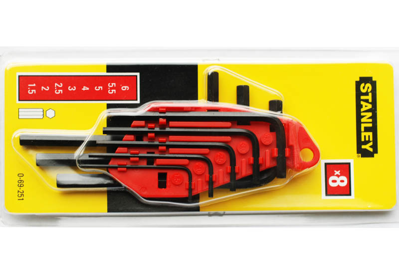 Inbussleutelset 8 stuks
